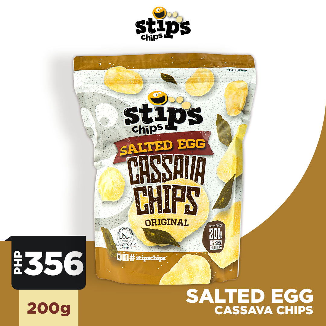 Stip's Chips Salted Egg Cassava Chips Original 200g