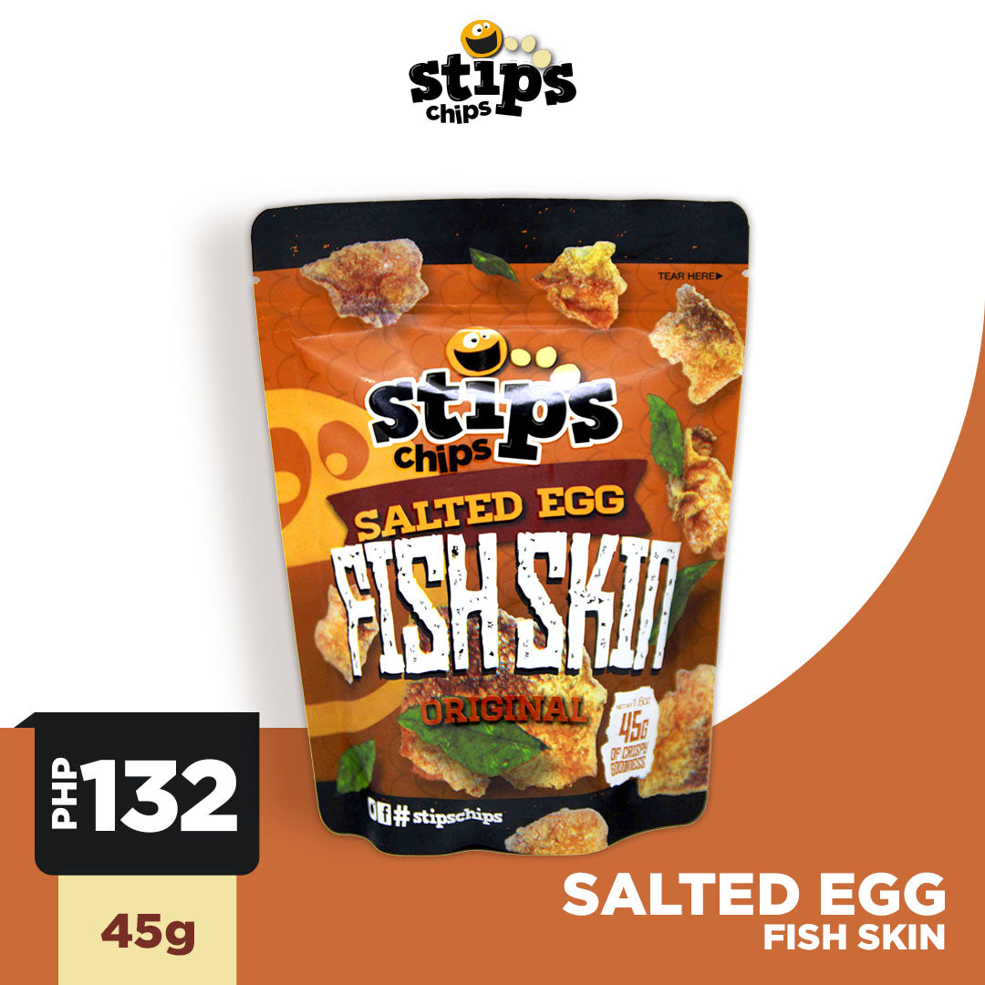 Stip's Chips Salted Egg Fish Skin Original 45g