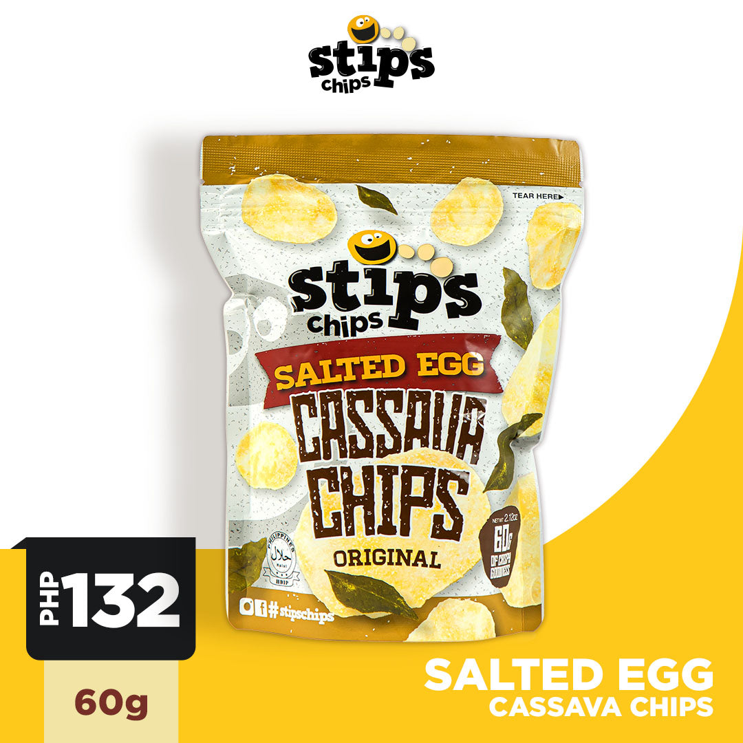Stip's Chips Salted Egg Cassava Chips Original 60g