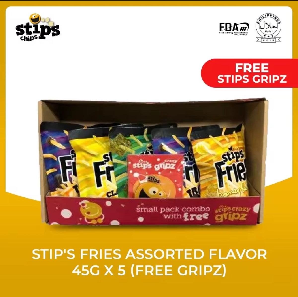 Stip's Fries Assorted Bundle 45G x 5