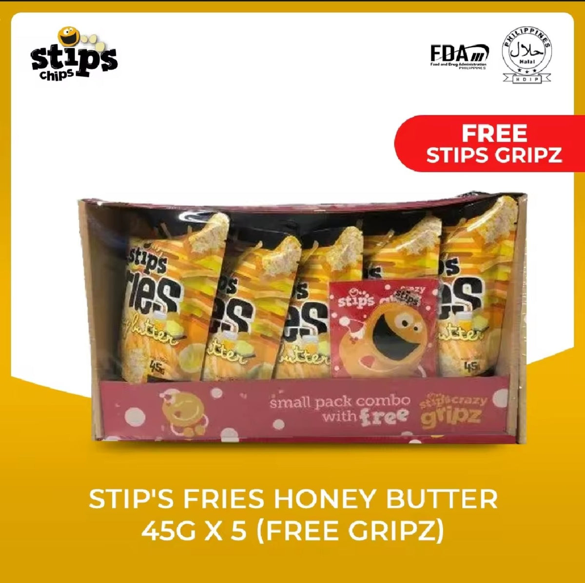 Stip's Fries Honey Butter Bundle 45G x 5