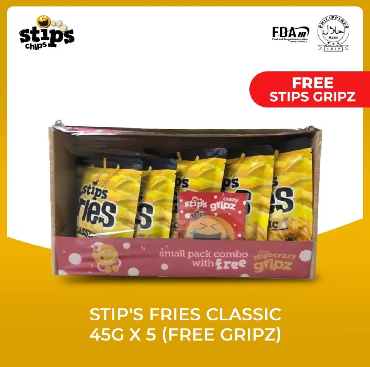 Stip's Fries Classic Bundle 45G x 5